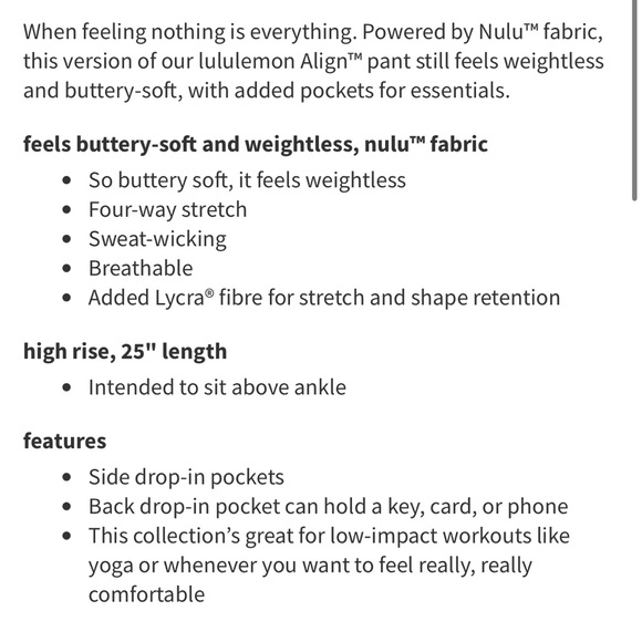 Lululemon Align High-Rise Pant with Pockets 25" Green Size 12 - Picture 9 of 9